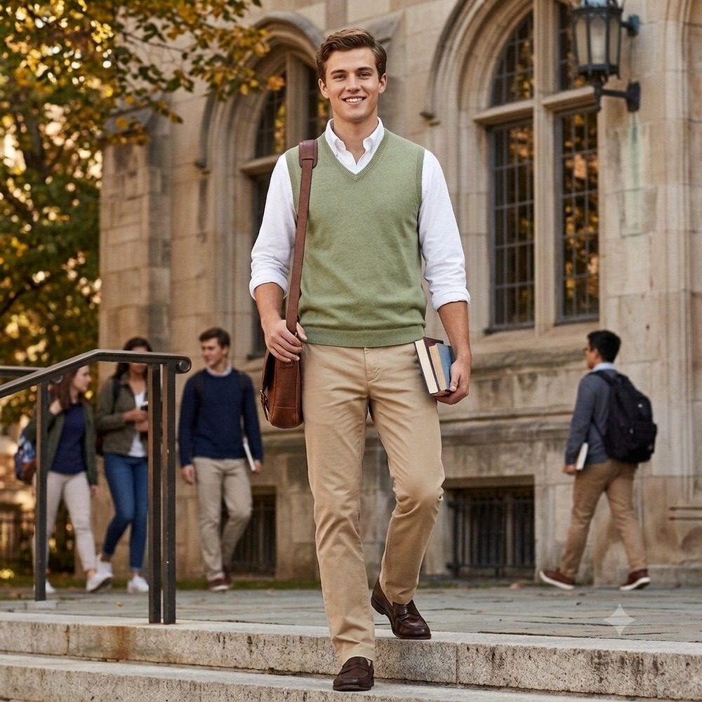 Banana Republic Cotton Cashmere V-Neck Sweater Vest Green Medium‎
